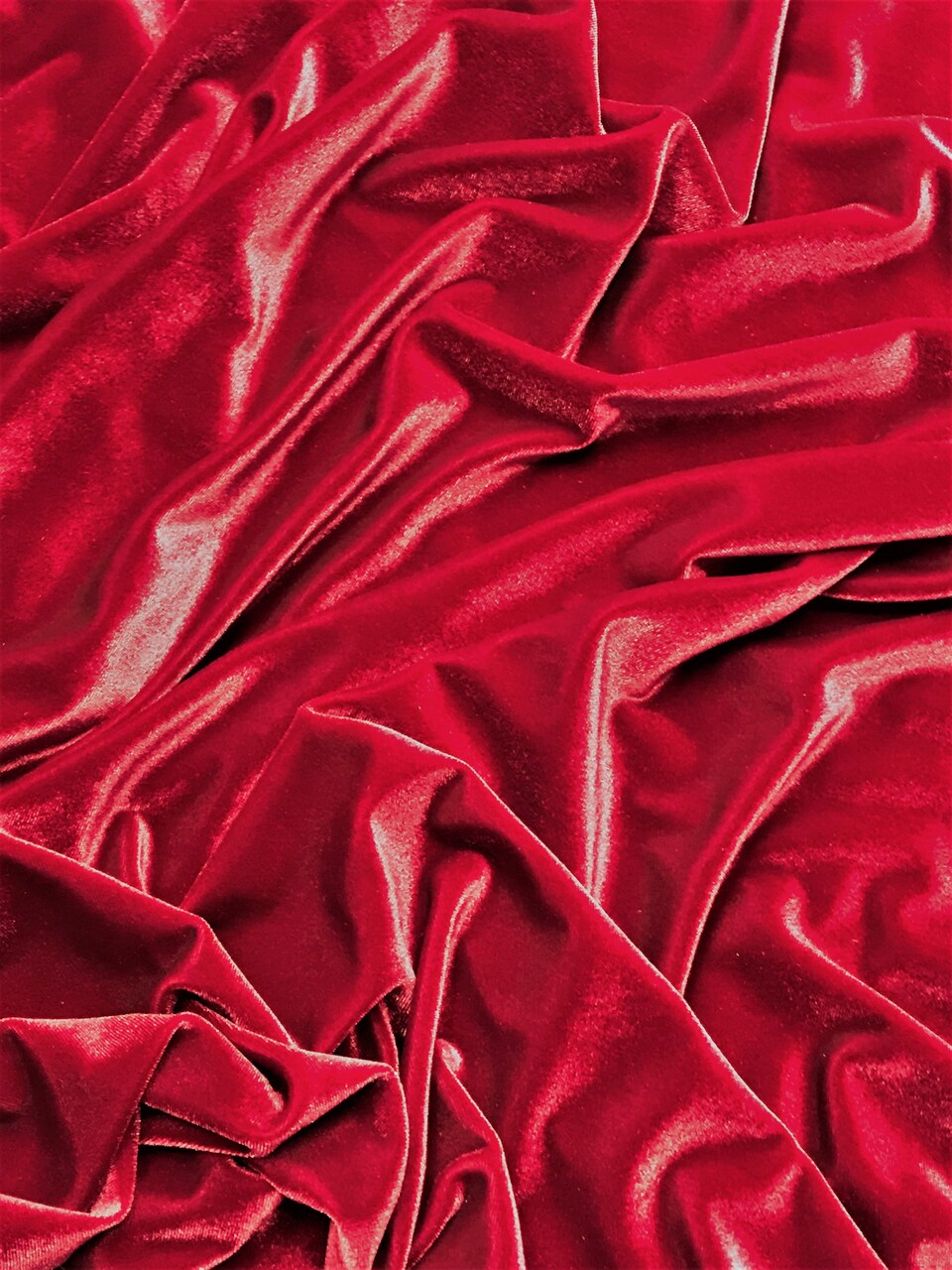 1 Yard Cranberry Luxe Stretch Velvet Fabric for Apparel, Costumes, Home Furnishings, and Crafting 58/60 Inch Wide